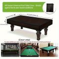 Pool Table Cover, Specially Designed for 7/8/9 Inch Pool Table, Billiard Ball Dust Cover Black Silver. 