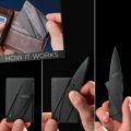 Credit card style folding pocket knife available now. 