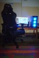 COMHOMA Gaming Chair with Pocket Spring Lumbar Support, Ergonomic Office Chair with Footrest, Executive Desk Chair with Outward Fixed Soft Armrests, Computer Chair with High Back, Black. 