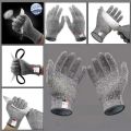 Level 5 HPPE Anti-Cut Gloves Kitchen Gardening Anti-Cut Knitted Gloves Anti-Thorn Wear-Resistant Glass Building Cutting Gloves.