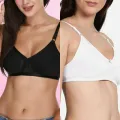 Pack of 2 Basic Cotton Bra පැය + 18 පැලද හැකි ඉස්තරම් කපු නිශ්පාදනයක්. 