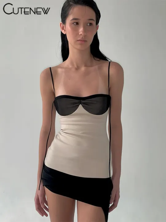 Nibber%20Patchwork%20Panelled%20Women%20Mini%20Dress%20Concise%20Tassel%20Wrapped%20Chest%20Irregular%20Backless%20Super-Short%20Vestido%20Trend%20Streetwear%20-%20Image%205