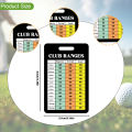 Golf Club Range Chart Card Gift for Beginners Seasoned Golfers Men and Women Golf Yardage Book Yardage Card Easily Carry tool. 