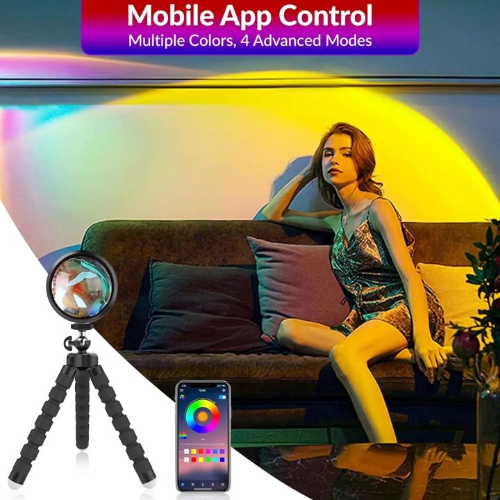 Sunset%20Strip%2016%20RGB%20Colour%20Changing%20LEDs%20-%20Tripod%20Projection%20Light%20with%20360%C2%B0%20Rotation%20for%20Photography/Parties/Home%20Decoration%20-%20Image%205