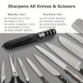 Professional 4-in-1 Knife & Scissors Sharpener with Diamond Blades - Fast Sharpening, Ergonomic Handle, Portable for Kitchen.