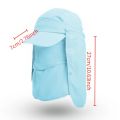 Men's Quick-Dry Hat with Detachable Face Mask and Neck Cover for Hiking Fishing Camping Breathable UV Protection Bucket Hat.