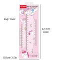 MOTARRO 4 in 1 Cute Cartoon Ruler Stationery Set Multifunctional Combination Ruler Pink Triangle Protractor Drawing.