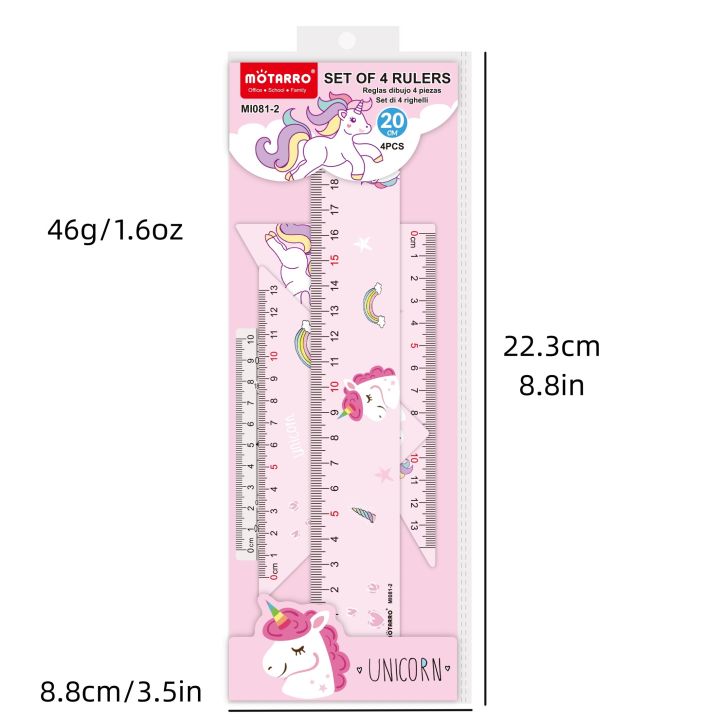 MOTARRO%204%20in%201%20Cute%20Cartoon%20Ruler%20Stationery%20Set%20Multifunctional%20Combination%20Ruler%20Pink%20Triangle%20Protractor%20Drawing%20-%20Image%206