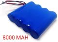 lithium battery 4 cell wali battery 18650 bms 1s 3.7V 8000 MAH power ful battery. 