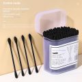 Boxed black cotton swabs Japanese earpick cotton swabs Clean Blackhead earpick disposable double-ended cotton swabs. 