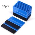 Car Vinyl Wrap Film Squeegee Scraper Foil Wrapping Suede Felt Scraper Auto Car Styling Sticker Window Tint Tools Cleaning Blue.