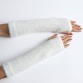Pink Fingerless Gloves Y2K Wrist Warmers Arm Warmers Gloves for Women Chic Streetwear Fall Winter Mink-Like Velvet Gloves.