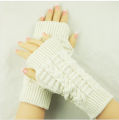 Winter Fingerless Gloves for Women, Computer Short Warm and Extended Korean Style Half-Finger Knitted Flat Gloves.
