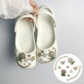 Korean Style Sliver Metal Chain Shoes Charm Set Women Summer 2026 Punk Metal Butterfly Clogs Accessories Women Clogs Decoration. 
