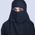 Stylish Double Layer Niqab with Sequins & Beads | Trendy, Comfortable, Easy-to-Wear Design for Women. 