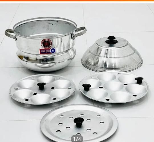 Aluminium Idli Make Idly Steamer Cooker With 2 Idly Plates (14 idly ) Medium
