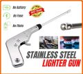 Gun Shape Electronic Spark Lights Gas Igniter Electric Gas Lighter Fire Starter Spark Ignitor for Kitchen Gas Fireplace Stove BBQ Stoves (Stainless Steel Electronic Gas Lighter for LPG Stoves. 