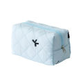 1pc Bowknot pencil case, with zipper portable stationery case storage bag ,study supplies large capacity fashionable pencil case.
