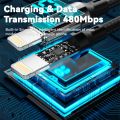 PD 27W Fast Charge Cable LCD Display Transparent Shell Data Transfer, USB A Type-C to Lightning Cord for iPhone 14 Pro Max/13/12.