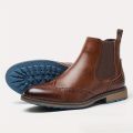 Size 7-13 Brogue Chelsea Men Boots Classical American Style Leather Boots.