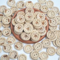 50pcs 2 Holes Natural Wooden Buttons for Clothes Decorative Button Diy Handmade 2 Eyelets Bottons Sewing Accessories3. 