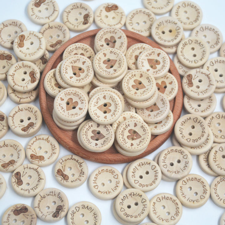 50pcs%202%20Holes%20Natural%20Wooden%20Buttons%20for%20Clothes%20Decorative%20Button%20Diy%20Handmade%202%20Eyelets%20Bottons%20Sewing%20Accessories3%20-%20Image%204