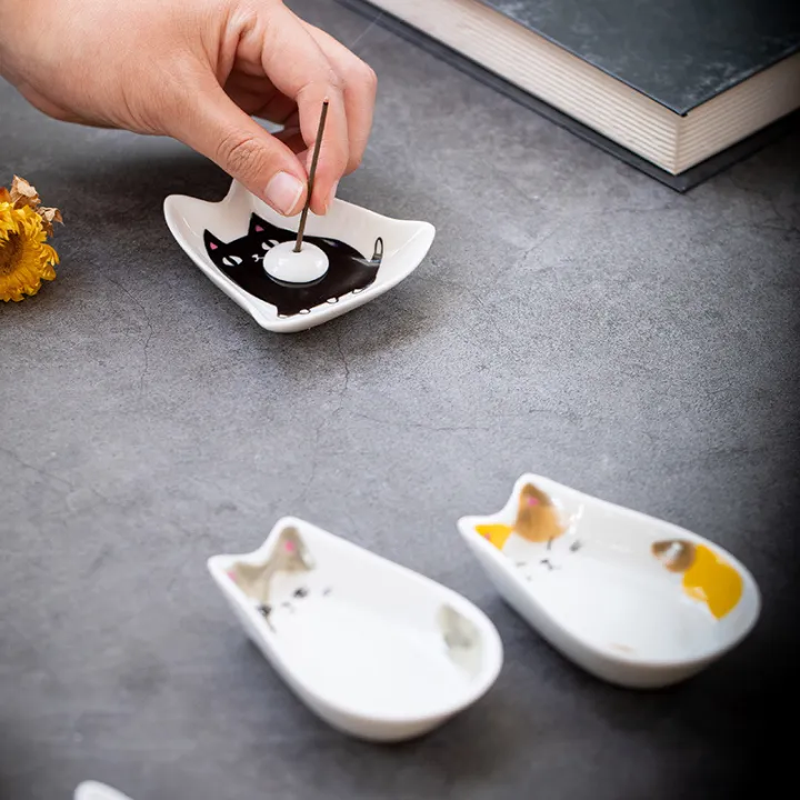 1PC%20Japanese%20Grocery%20Animal%20Incense%20Tray%20Thread%20Rack%20Incense%20Tray%20Cat%20Ceramic%20Oil%20Dish%20Plate%20Decoration%20Creative%20Home%20-%20Image%205