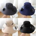 Outdoor Fishing Hat With Solar USB Charging Fan Male Cooling Hat Sunshade Fishing Hat For Outdoor Riding Hiking Fishing.