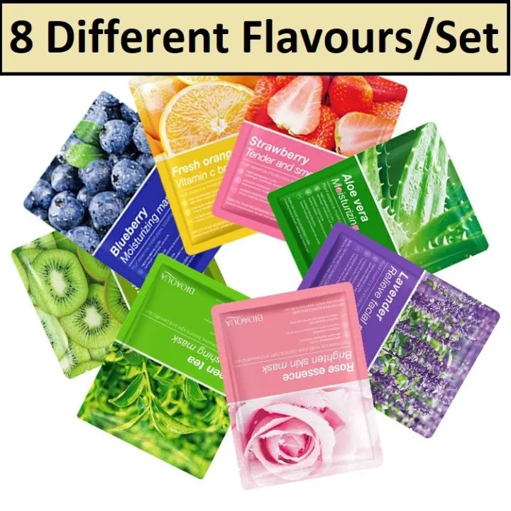 Bioaqua Pack of 3 Fruit & Flower Sheet Masks – Hydrating Blueberry ...