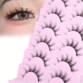 10 Pairs Manga Anime Lashes Natural Look False Eyelashes ,Korean Japanese Asian Lashes Cosplay Fake Eyelashes,manga lashes. 