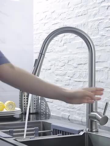 Kitchen Faucet Pull Out Brushed Nickle Stainless Steel Black Kitchen Mixed Tap Kitchen Sink Tap