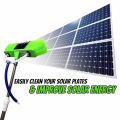 solar panels cleaning Brush with Water system & solar wipe  & sponge with Stainless Steel Rod  Extendable. 