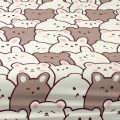 1 Cartoon Cute Teddy M-bear Printed Matte Fitted Sheet, Bedroom Printed Bed Cover, Bedding (Excluding Pillowcases).