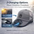 Solar Fan Baseballs Cap Wind Blower Sun Protection Headwear USB Charging Hat with Fan for Outdoor Golf Gardening Camping Sunhat. 