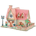 Handmade Wooden 3D Jigsaw Puzzle Game DIY Assembled Building Model Educational Early Childhood Toy for Kids Room Decoration . 