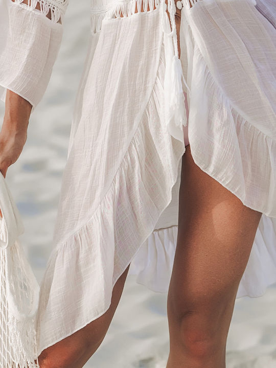 Summer%20Crochet%20Boho%20Beach%20Swimsuit%20Bikini%20Cover%20Up%20Lace-Up%20Hairball%20Long%20Blouse%20Hollow%20Out%20Open-Front%20Cover-Up%20Duster%20Kimono%20-%20Image%204