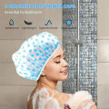1/3PCS Women Shower Cap Fashion Wave Point Shower Hat Waterproof Elastic Reusable Bath Hat Hair Salon Spa Bathroom Supplies. 