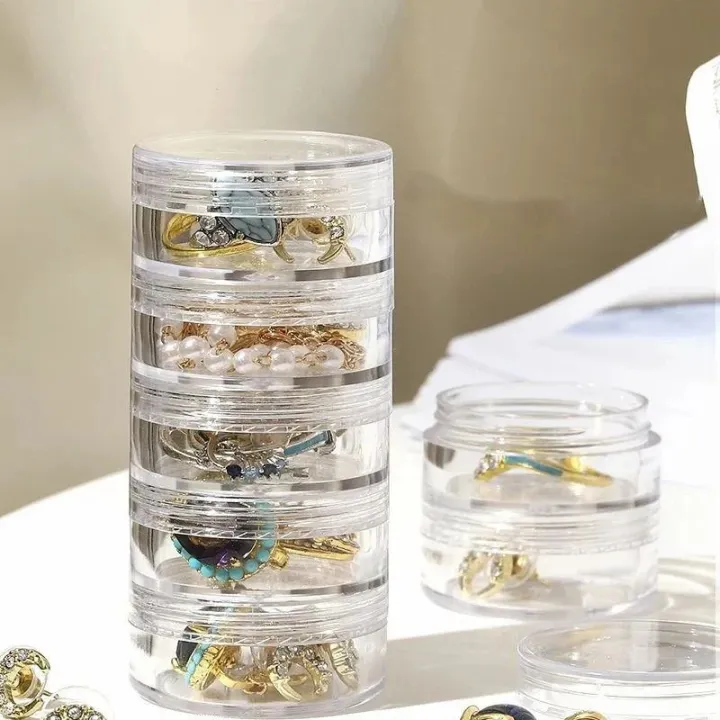 Mini%20Round%20Jewelry%20Storage%20Box%20(5%20Layer)%20%E2%80%93%20Transparent%20Acrylic%20Organizer%20for%20Rings,%20Earrings,%20Studs%20&%20Small%20Accessories%20%7C%20Compact%20360%C2%B0%20Rotating%20Jewelry%20Case%20for%20Dressing%20Table%20&%20Travel%20-%20Image%207