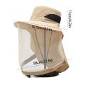 Breathable Bug Mesh Sun Hat Lightweight Mosquito Head Net for Camping Hiking Gardening Beekeeper Protector Cap.