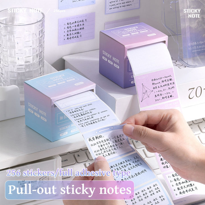Sticky Note Placement Paper 100Pcs Pull-type Colored Sticky Notes Students Fully Adhesive Index ...