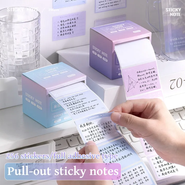100Pcs Pull-type Colored Sticky Notes Students Fully Adhesive Index ...