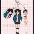 Anime K-ON Hirasawa Yui Akiyama Mio Tainaka Ritsu Nakano Azusa Kotobuki Tsumugi Acrylic Keyring Cosplay Keychain Accessory Props.