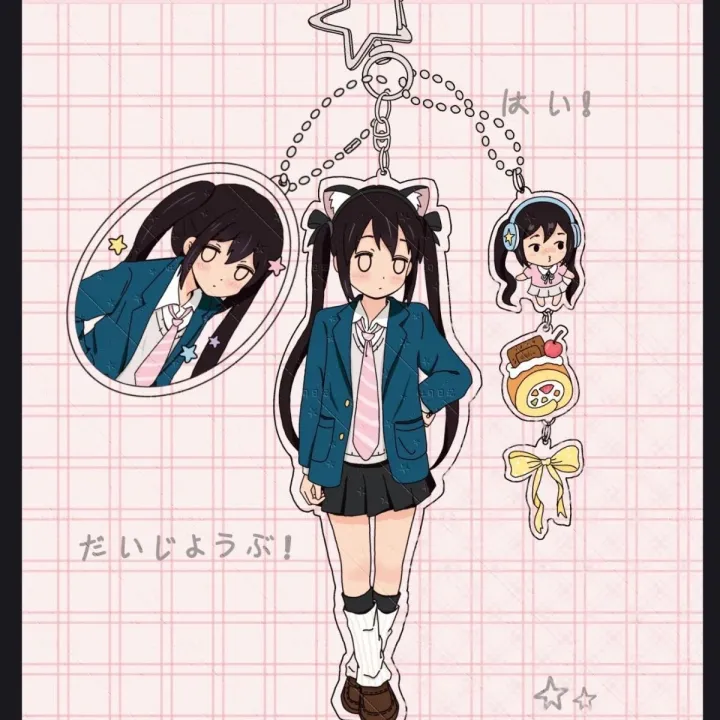 Anime%20K-ON%20Hirasawa%20Yui%20Akiyama%20Mio%20Tainaka%20Ritsu%20Nakano%20Azusa%20Kotobuki%20Tsumugi%20Acrylic%20Keyring%20Cosplay%20Keychain%20Accessory%20Props%20-%20Image%202