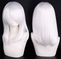 QQXCAIW High Quality 40cm Medium Cosplay Wig With Bang Black Blond Pink Red Blue Purple Heat Resistant Synthetic Hair Wigs. 