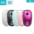 FD V8 Silent Wireless Mouse – 2.4G Ultra Slim Cordless Mouse with Nano Receiver & 1500 DPI Precision. 