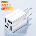 REMAX Fast Charger Wanfu Adapter 4 Port Support PD3.0 QC PPS With USB Phone Charger For Laptop Tablet iPhone Type C Charger U43. 