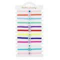 Handmade 12Pcs/lot Cross Knot Charms Knitted Bracelets Set For Women Braiding Adjustable Elastic Wristband Jewelry Accessories. 
