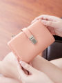 New Women's Wallet Fashionable and Minimalist Short Zero Wallet Small and Fresh Three Layer Large Capacity PU LeatherCardSeatBag. 