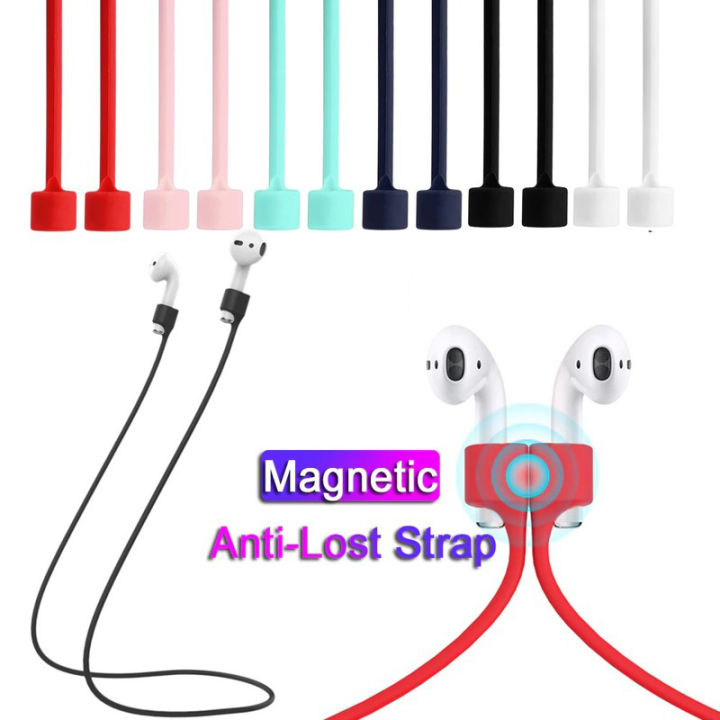 Magnetic Anti-Lost Silicone Earphone Rope Holder Cable For AirPods 3 Pro 1 2 Wireless Bluetooth Headphone Neck Strap Cord String