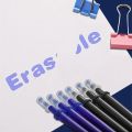 52Pcs/Set Gel Pen Erasable Refill Rod Erasable Pens 0.5mm Blue Black Washable Handle School Writing Stationery Gel Ink Pen. 